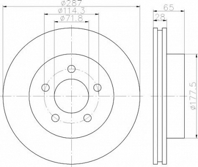 HELLA PAGID 8dd355119811 -  Тормозной диск